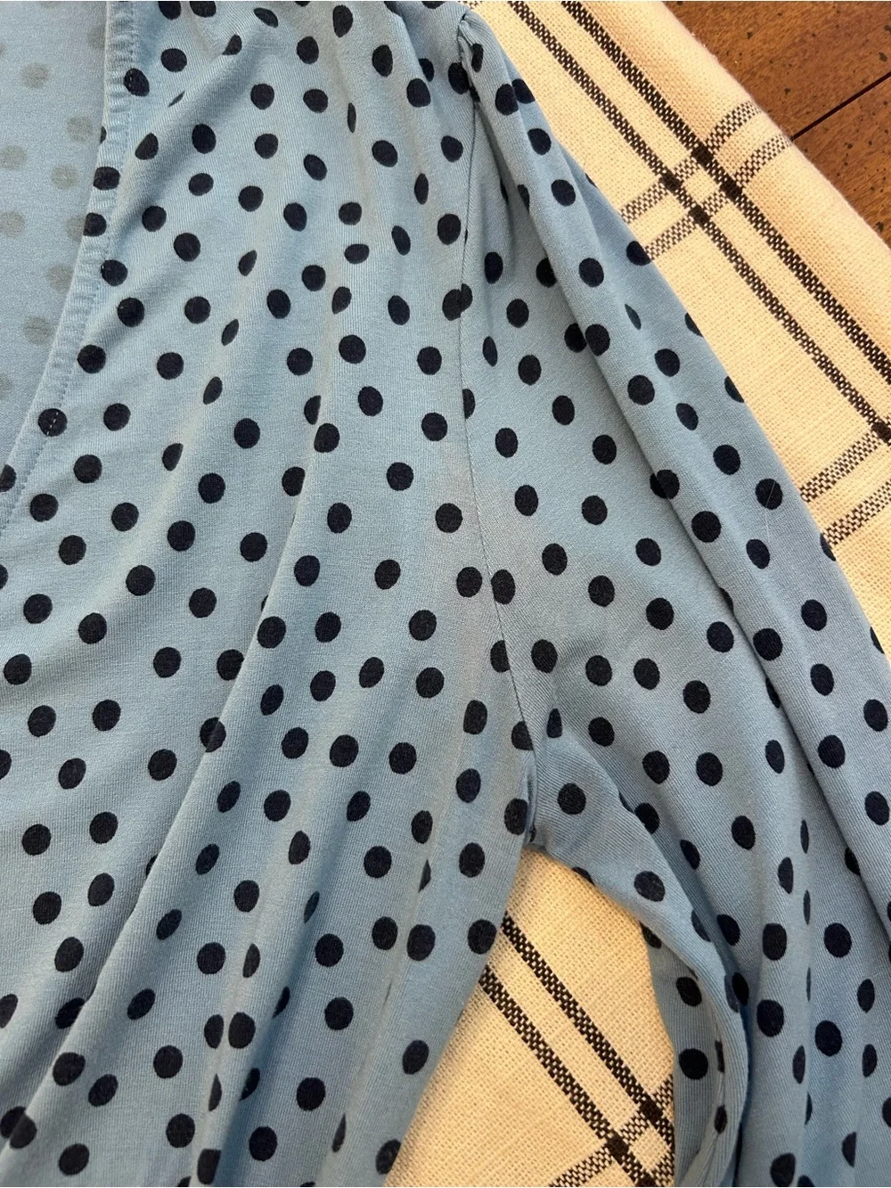 Boden Elodie Faux Wrap Top Long Sleeve Polkadot Womens Size 8